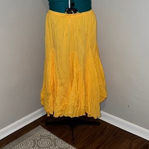 Crinkle Cotton Maxi Skirt, 18W